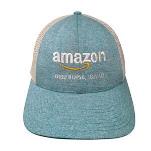 Amazon Snapback Mesh Back Hat Blue Small Embroidered Logo Employee D102 Idaho